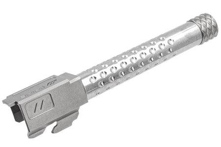 PTS ZEV Suppressor Threaded Dimpled Barrel for TM G Model 17 GBB Pistol ( Silver )