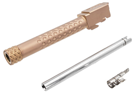 PTS ZEV Suppressor Threaded Dimpled Barrel for TM G Model 17 GBB Pistol ( Copper )