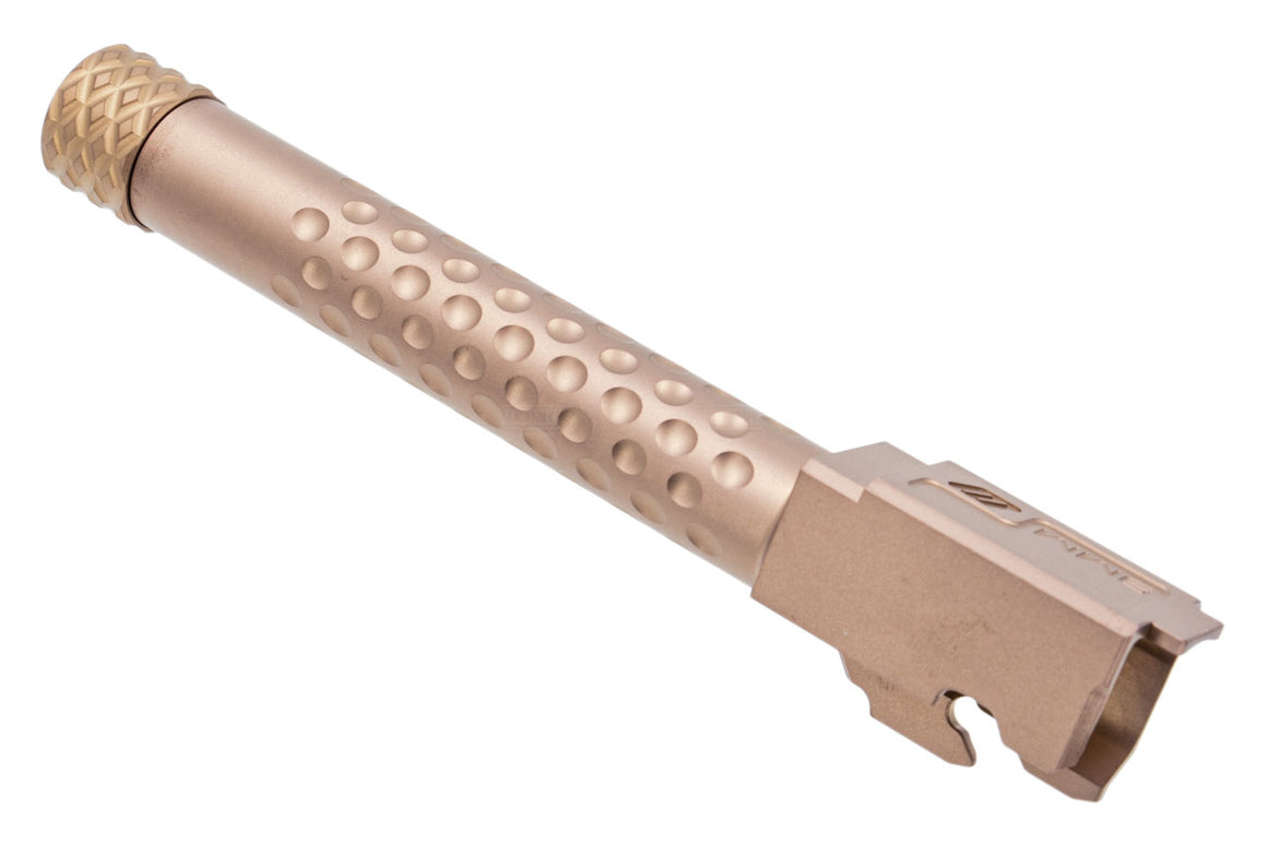 PTS ZEV Suppressor Threaded Dimpled Barrel for TM G Model 17 GBB Pistol ( Copper )