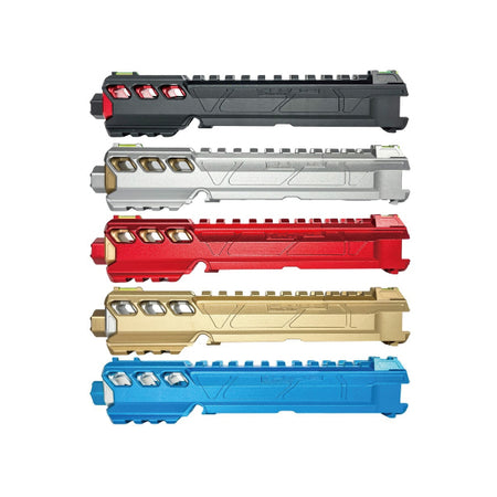 CTM TAC Fuku-2 CNC Aluminum General Upper Set Short Type for Action Army AAP01 GBB Pistol Series ( AAP-01 ) ( Green x Silver )