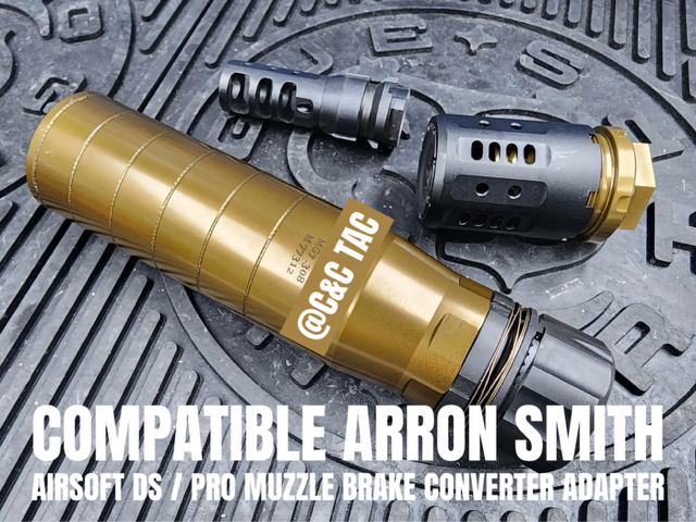 C&C Tac Rex MG7 Style Dummy Barrel Extension / Tracer Adapter For Airsoft ( End Cap Q CB Adapter For CCT0170 C&C Tac CB Flash Hider 14mm CCW Thread )