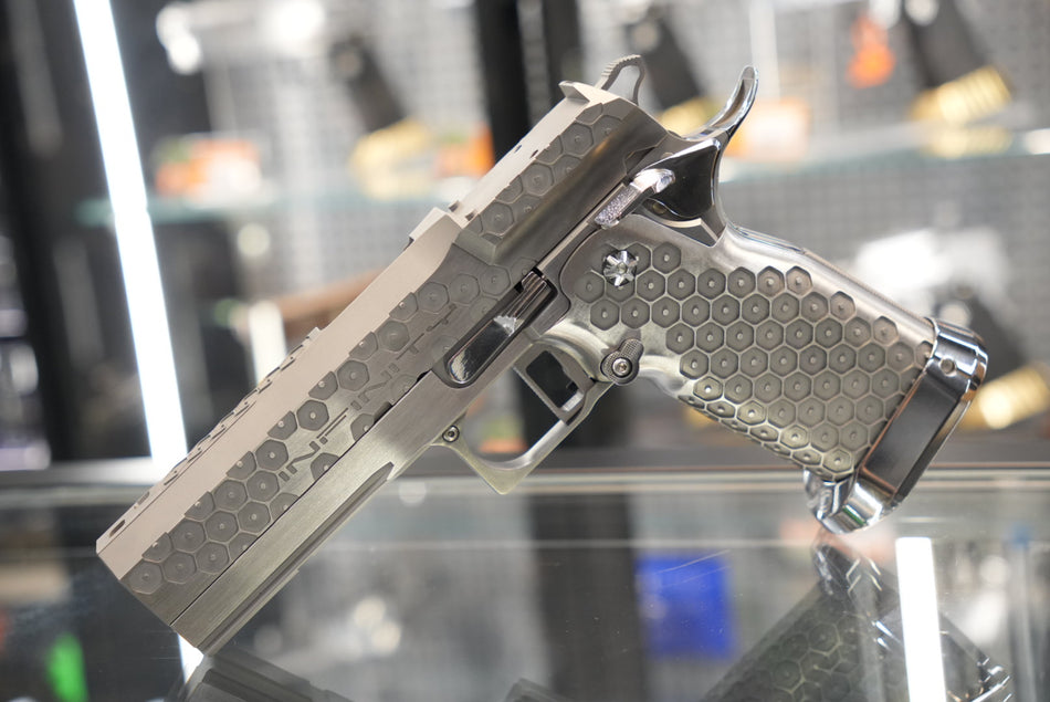 FPR Stainless SV INF Bees on Parade Honeycomb Style Optics Ready 4.3 Hi-Capa GBB Pistol Airsoft