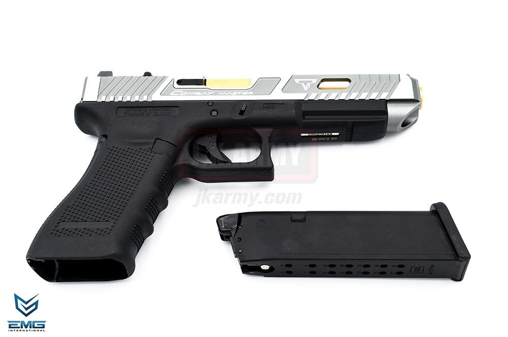 EMG Umarex / VFC TTI Glock 34 GBBP ( G&P Custom ) ( GY / SV Two-Tone )