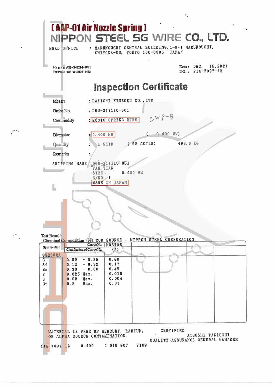 CTM AAP-01/C Performance Recoil & Air Nozzle Spring For Action Army AAP01 GBB Pistol ( AAP-01 )