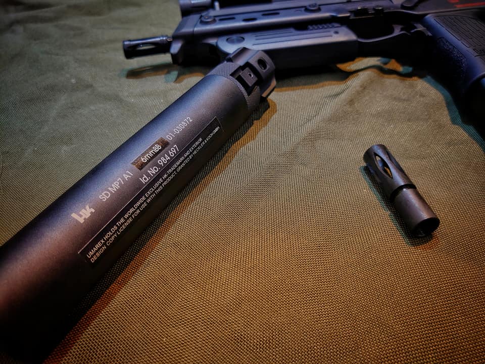 VFC H&K MP7 A1 Dummy Suppressor / Barrel Extension ( Umarex Licensed ) ( Black )