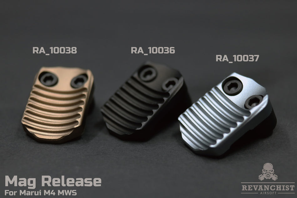 Revanchist Mag Release Type B For Marui M4 / AR MWS ( Black / Tan / Grey )-Grey