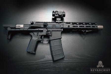 Revanchist Mag Release Type B For Marui M4 / AR MWS ( Black / Tan / Grey )-Grey