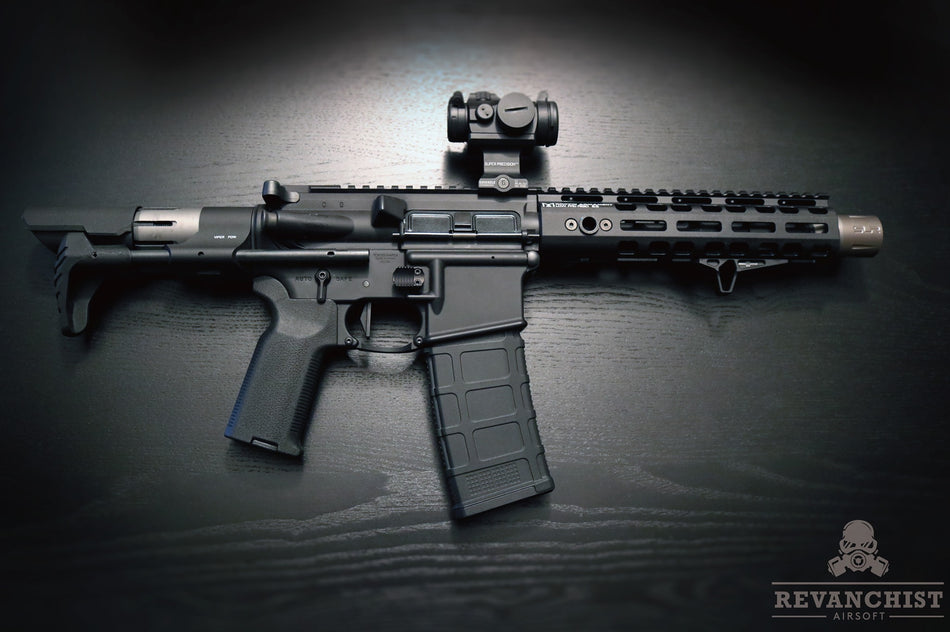 Revanchist Mag Release Type B For Marui M4 / AR MWS ( Black / Tan / Grey )-Grey