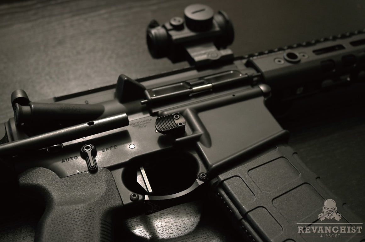 Revanchist Mag Release Type B For Marui M4 / AR MWS ( Black / Tan / Grey )-Grey