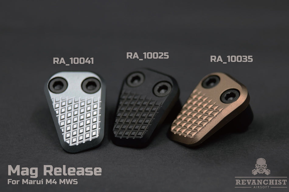 Revanchist Mag Release For Marui M4 / AR MWS ( Black / Tan / Grey )-Grey