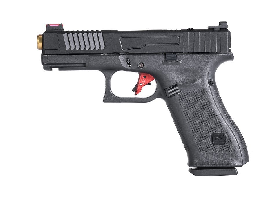 VFC FI MK1 G19 Aluminum RMR Slide & Barrel Set for Umarex / VFC Glock 19X , 19 Gen4 / Gen5 GBB Pistol Series ( Licensed by FI )-Gold