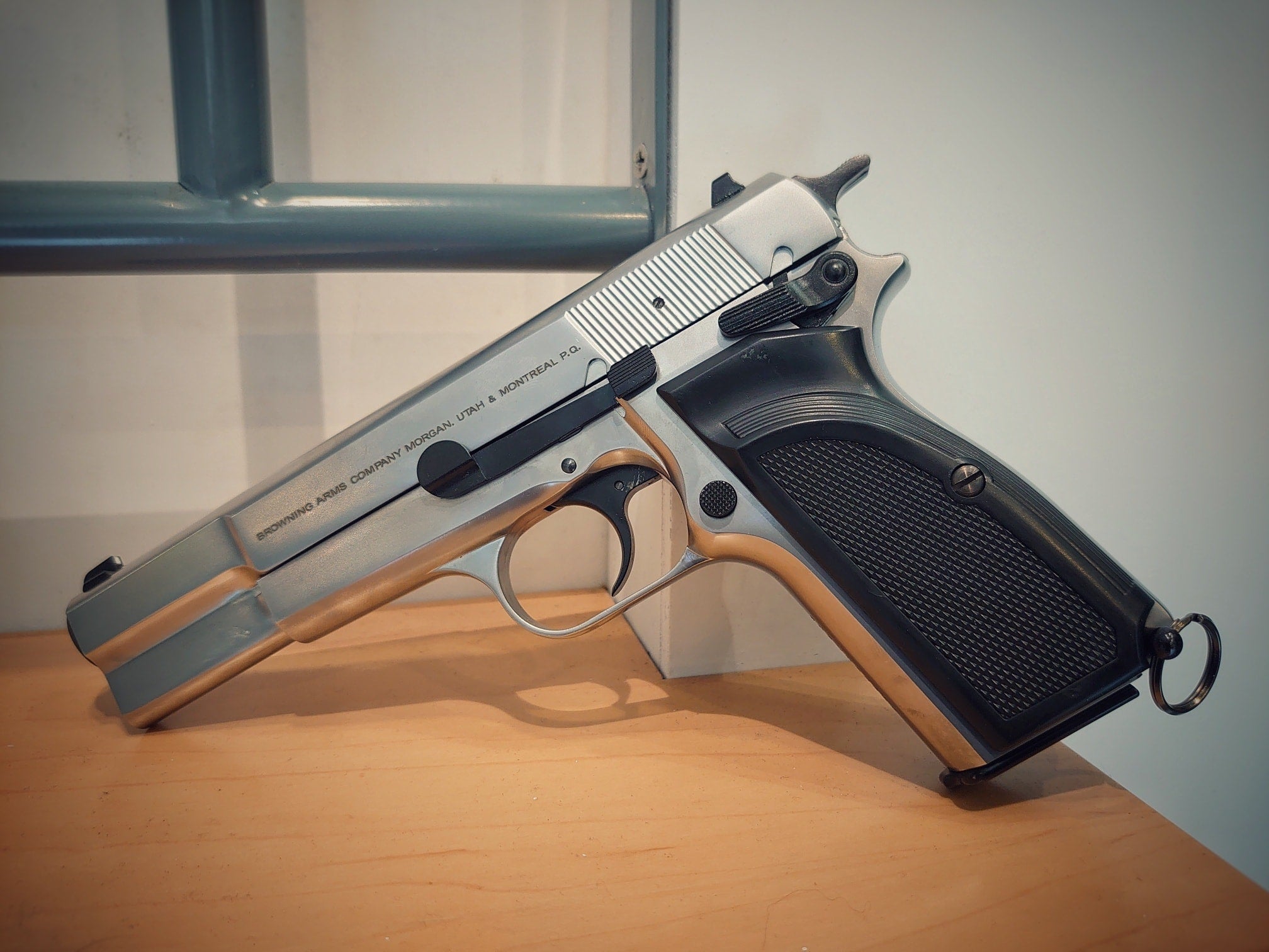 WE Browning Hi-Power MK3 GBB Pistol Airsoft ( Silver ) ( Custom Marking )-No Marking ( Original Version )