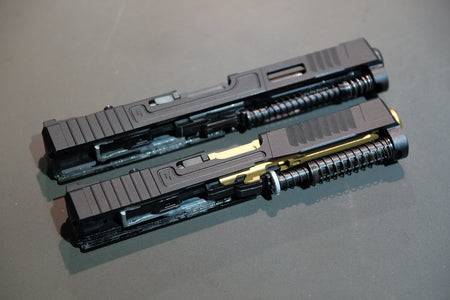 VFC FI MK2 G17 Aluminum RMR Slide & Barrel Set for Umarex / VFC Glock 17 G17 Gen3 GBB Pistol Series ( Licensed by FI )-Gold