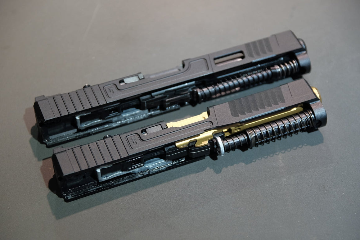 VFC FI MK1 G19 Aluminum RMR Slide & Barrel Set for Umarex / VFC Glock 19X , 19 Gen4 / Gen5 GBB Pistol Series ( Licensed by FI )-Gold