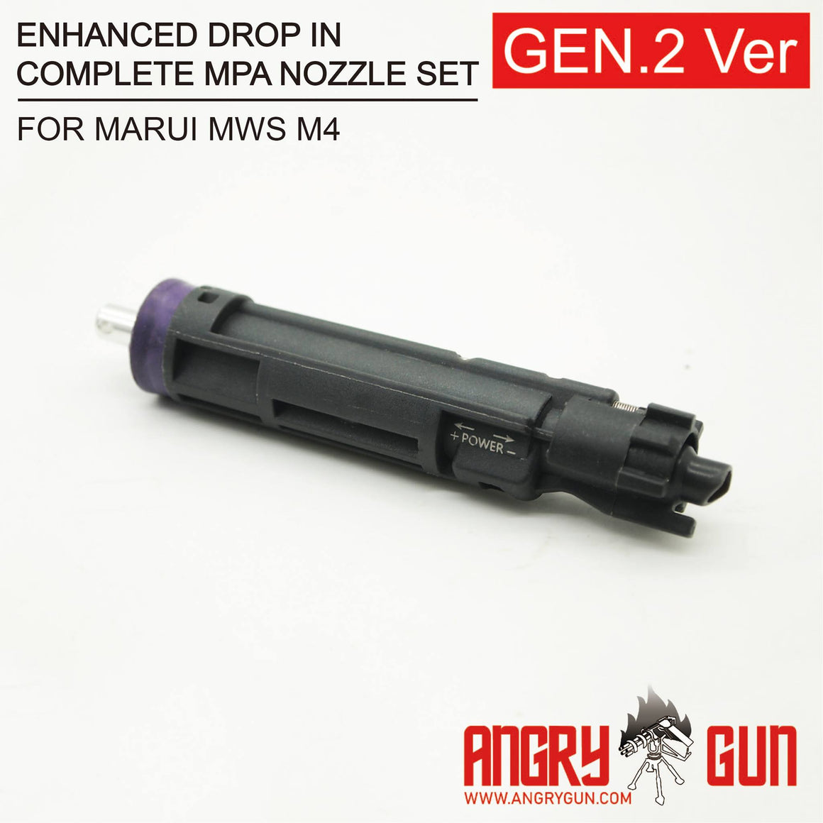 Angry Gun Enhanced Drop in Complete MPA Nozzle Set ( Gen2 Version ) For Marui TM M4 MWS GBB Series