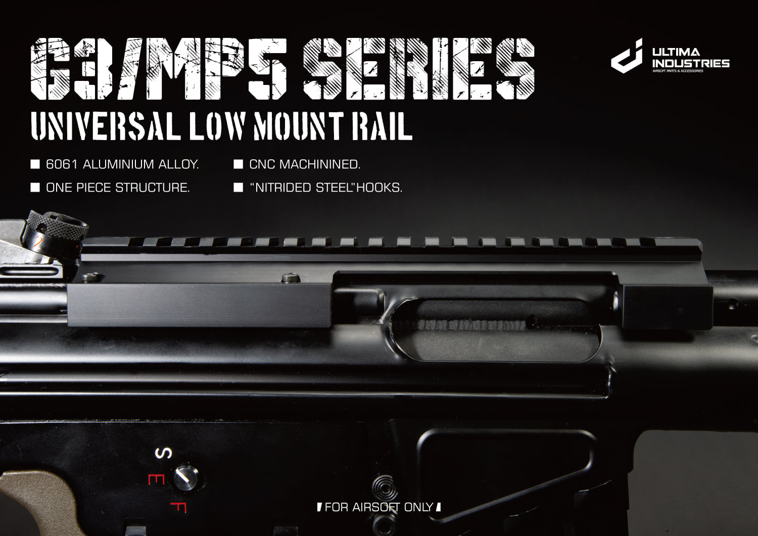 UI G3 / MP5 Series Universal Low Mount Rail Type B ( 1913 20mm Rail ) ( Type B for Old version before 2021 )-Type 03 Long