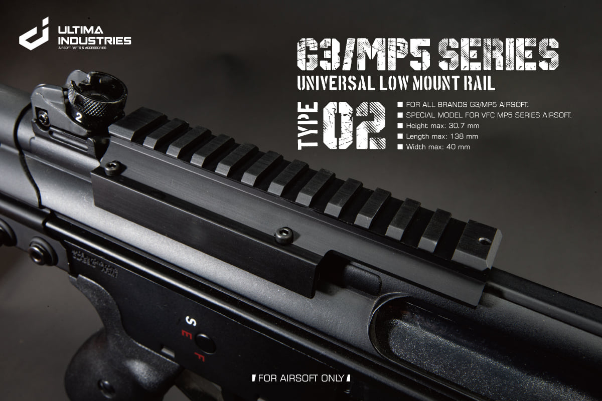 UI G3 / MP5 Series Universal Low Mount Rail ( 1913 20mm Rail )-Type 03 Long