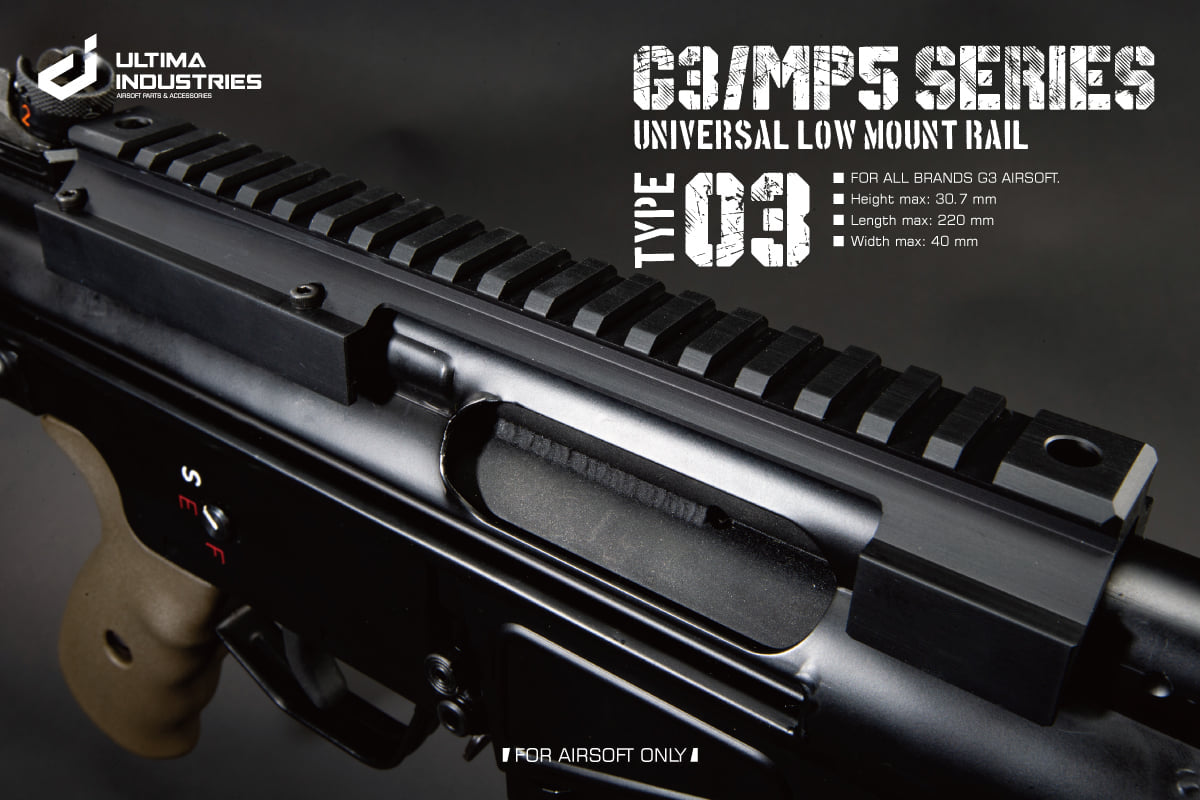 UI G3 / MP5 Series Universal Low Mount Rail ( 1913 20mm Rail )-Type 03 Long