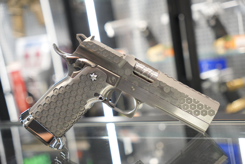FPR Stainless SV INF Bees on Parade Honeycomb Style Optics Ready 4.3 Hi-Capa GBB Pistol Airsoft