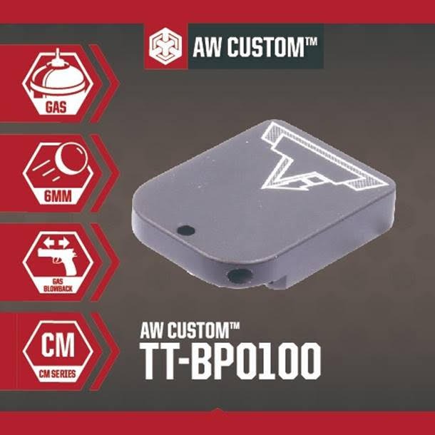 EMG / TTI Combat Master Magazine Base Plate for AW / WE / EMG TTI Hi-Capa Magazine ( With Charging Port / Gas Ver. ) ( AW )-Gold