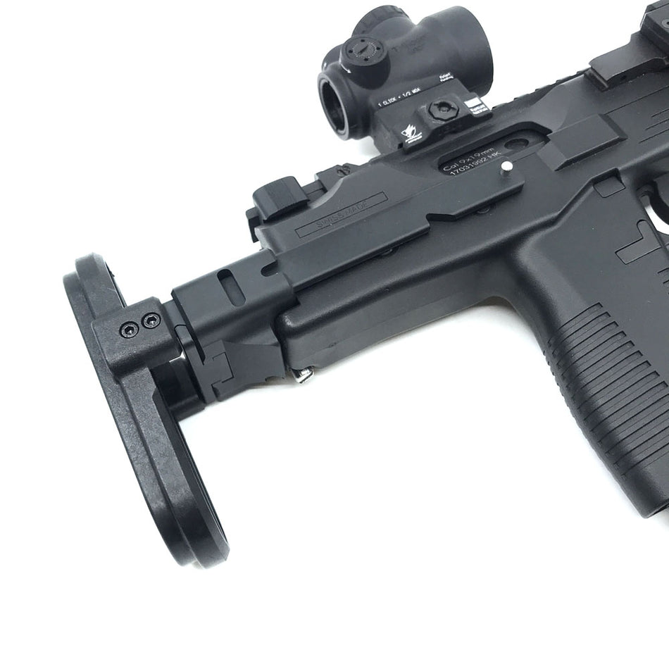 Airsoft Artisan CNC Retractable Stock for KSC / KWA MP9 / TP9 ( Type B ) ( BK / DE )-Dark Earth ( DE )