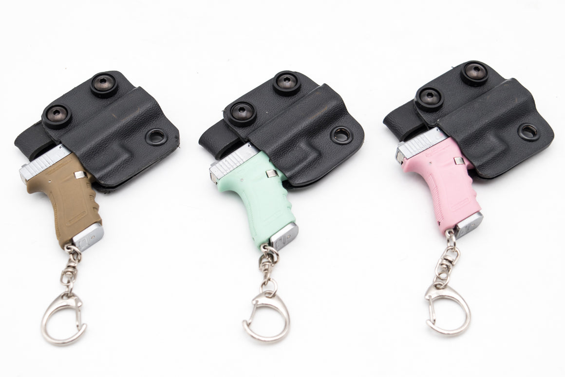 G17 Dummy Metal Keychain w/ Kydex Holster ( Black )
