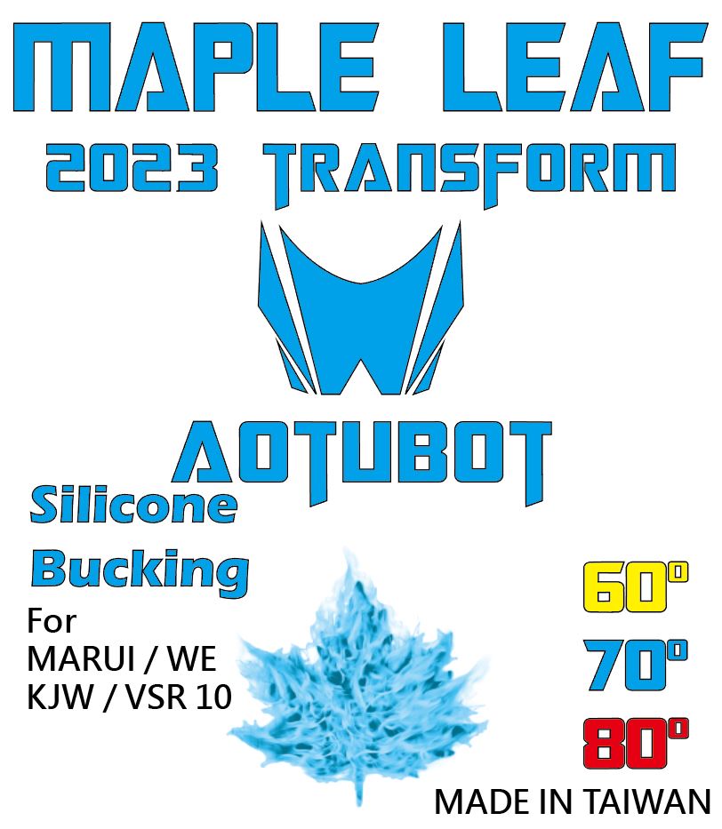 Maple Leaf 2023 Transformers "Autobot" Hop Up Silicone Bucking for Marui TM / WE / KJW GBB & VSR ( Degree 60° / 70° / 80° )-80°