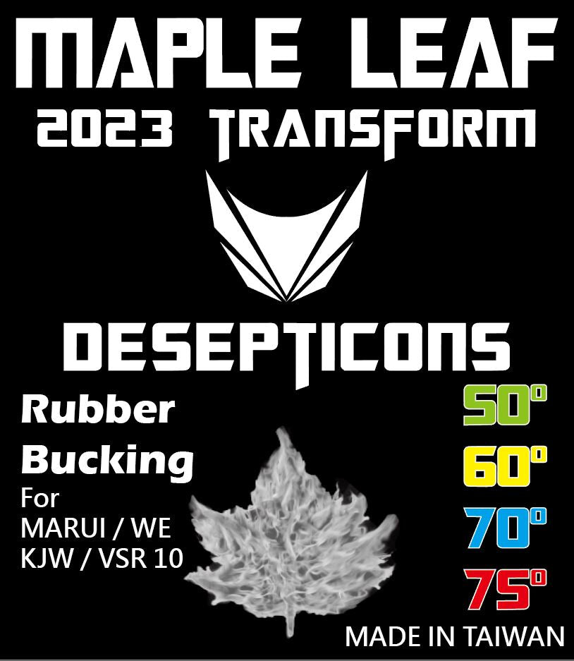 Maple Leaf 2023 Transformers "Decepticons" Hop Up Rubber Bucking for Marui TM / WE / KJW GBB & VSR ( Degree 50° / 60° / 70° / 75° )-75°