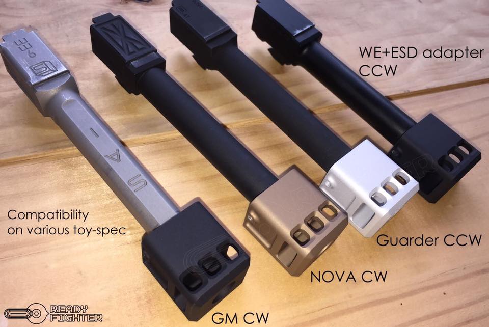 Ready Fighter TB Style V2 Micro Comp 14mm CW / CCW Thread ( Silver )-14mm Counter-Clockwise - ( 14CCW )