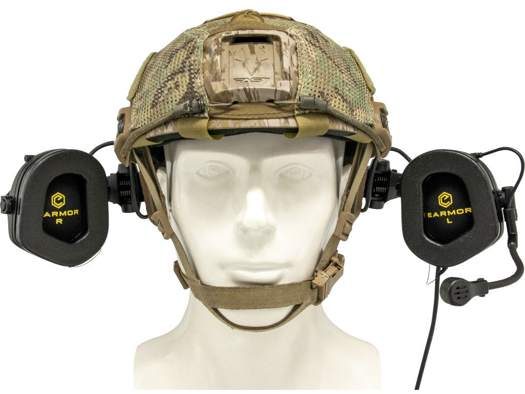 Earmor Tactical Electronic Hearing Protection M32X Plus Digital Noise Canceling Headset-FDE