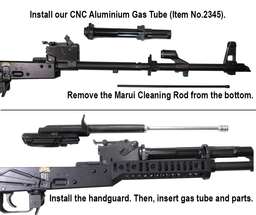 WII TECH CNC 6061 Aluminium B-10L ( 2022 ) Rail For Marui TM AKM GBB Series
