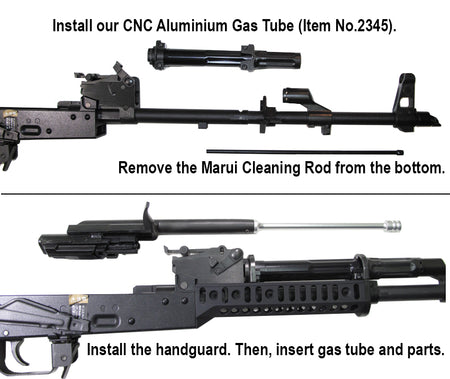 WII TECH CNC 6061 Aluminium B-10L ( 2022 ) Rail For Marui TM AKM GBB Series