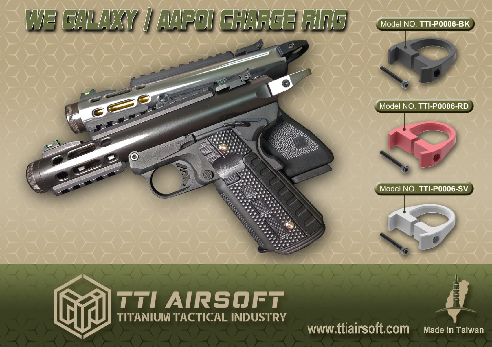 TTI Airsoft Charge Ring for Galaxy G-Series & AAP-01 ( AAP01 )-Red