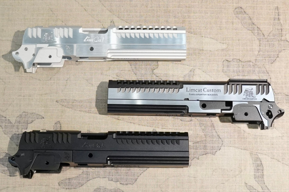 Gunsmith Bros Aluminum Limcat Style Multicuts 5" Optic Ready Slide w/ Long Dust Cover Frame Kit For Marui TM Hi-Capa GBBP Series