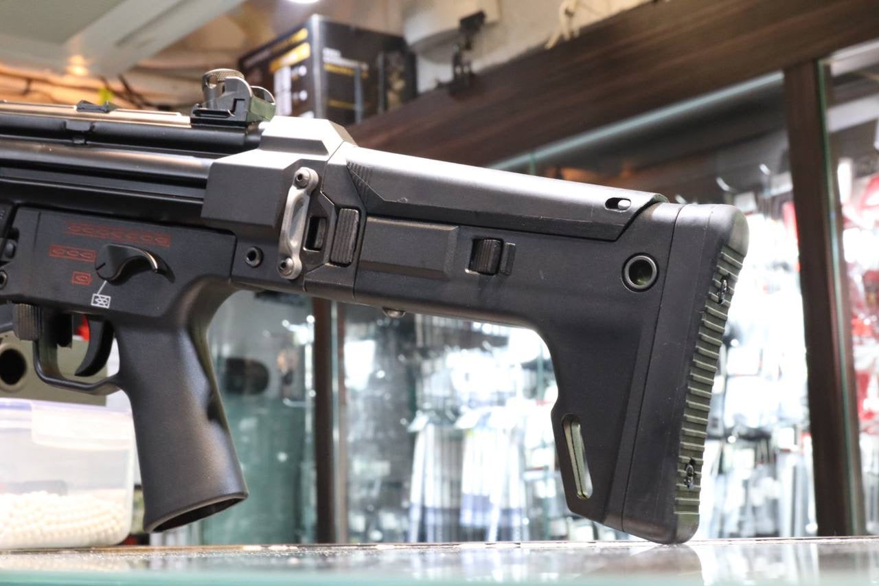 Bow Master GMF Folding Stock For UMAREX / VFC HK53 MP5 GBB & Marui TM MP5A5 Next Gen AEG Series ( Masada Style Multi-Adjustable )