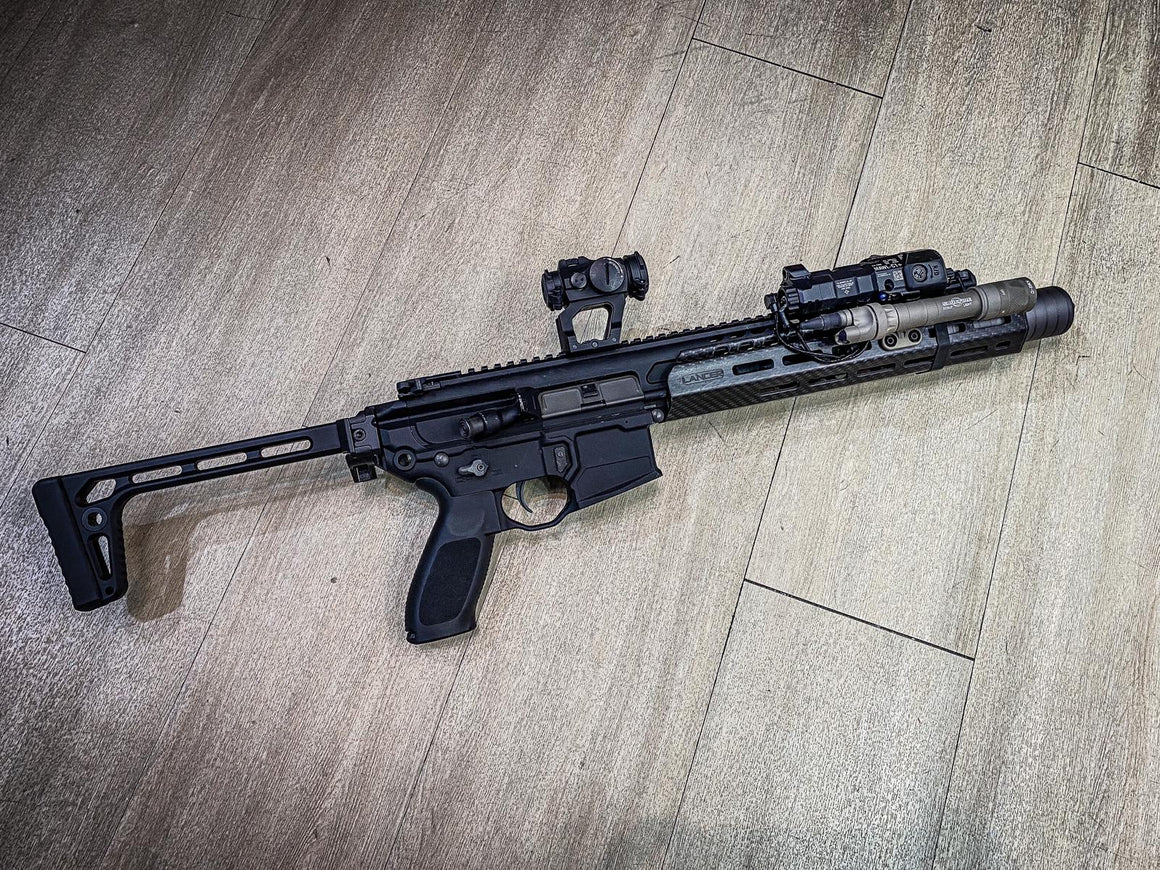 Artisan Folding Mini Stock for Airsoft MCX / M1913 20mm Rail ( DE )