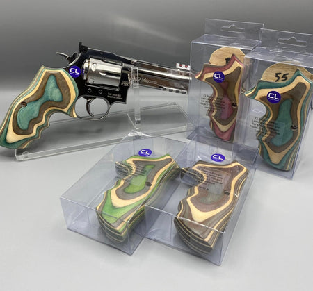 CL Project Laminated Wood Grip for ASG Dan Wesson Model 715 CO2 Revolver ( Limited Edition )-Green