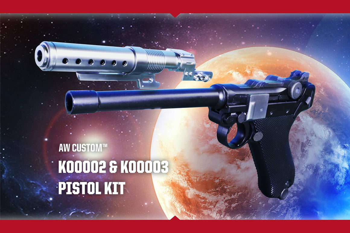 AW Custom Built Luger P08 6" Pistol with Muzzle Device ( Star War Style ) ( Limited Edition Custom ) ( K00002+K00003 )