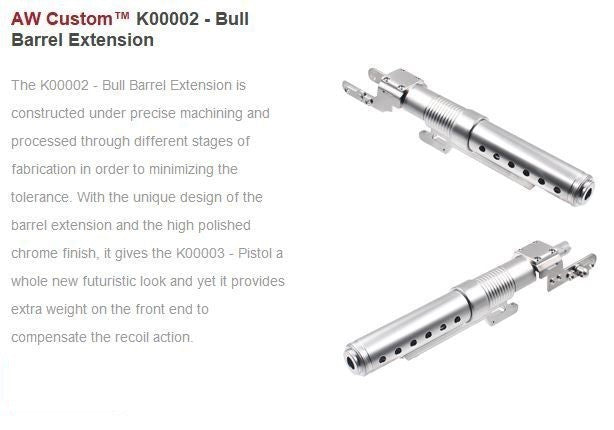 AW Custom Built Luger P08 6" Pistol with Muzzle Device ( Star War Style ) ( Limited Edition Custom ) ( K00002+K00003 )