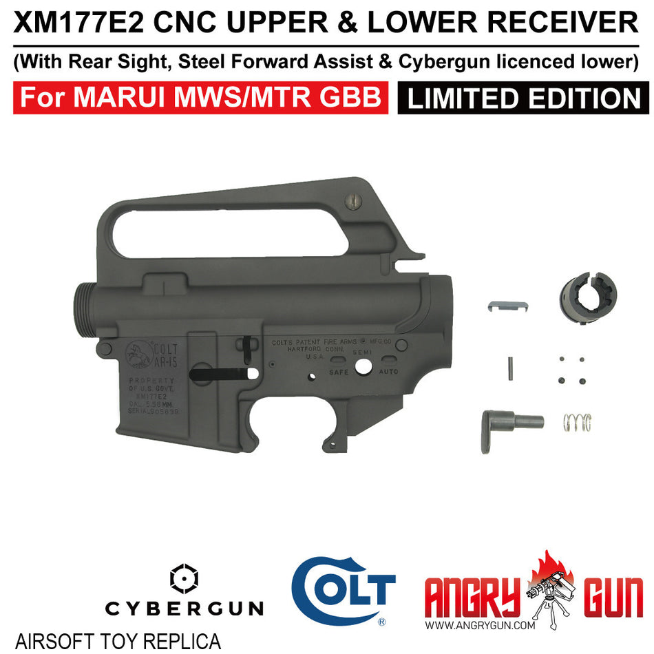 Angry Gun CNC Aluminum XM177E2 Upper & Lower Receiver Conversion Kit for Tokyo Marui M4 MWS GBBR Series ( Limited Edition ) ( CAR-15 XM177 / M-177 Commando )