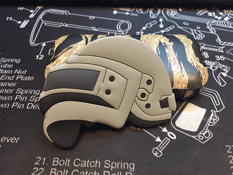 JK UNIQUE PVC Patch - PUBG Style Lv3 Helmet ( Free Shipping )