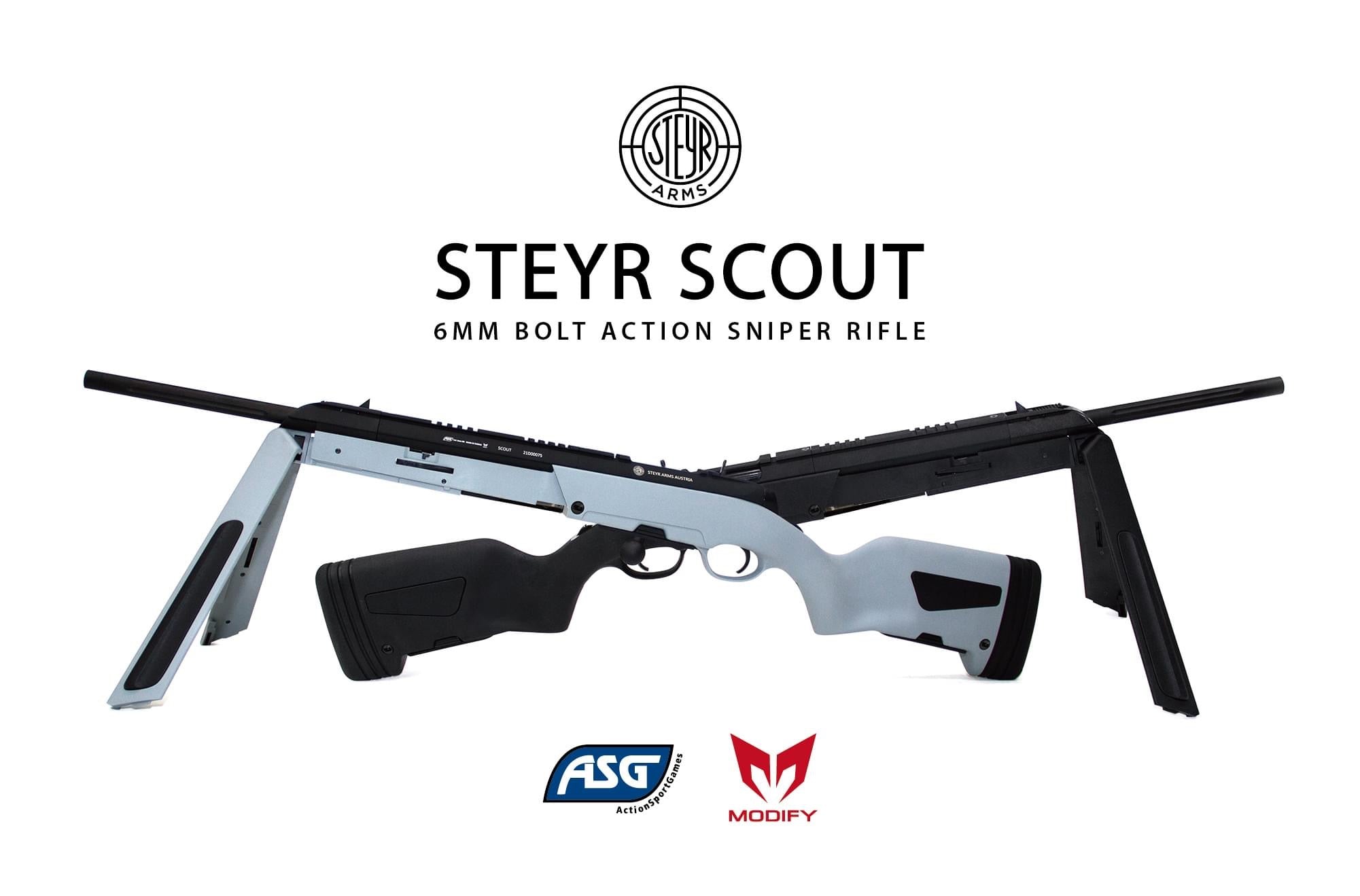 Modify Steyr Scout Airsoft Rifle ( Grey )