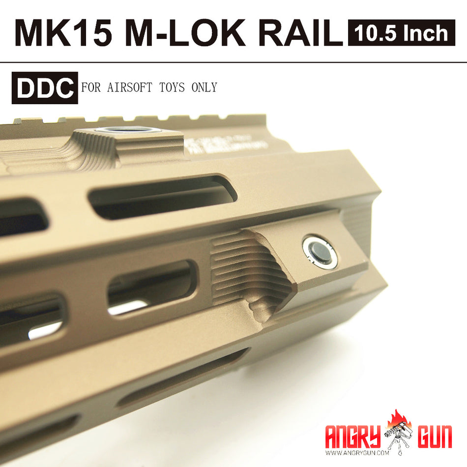 Angry Gun 416 MK15 Super Modular Rail M-LOK 10.5" for UMAREX / VFC HK416 or Marui TM 416 NGRS ( Black / DDC )-Tokyo Marui NGRS-Black