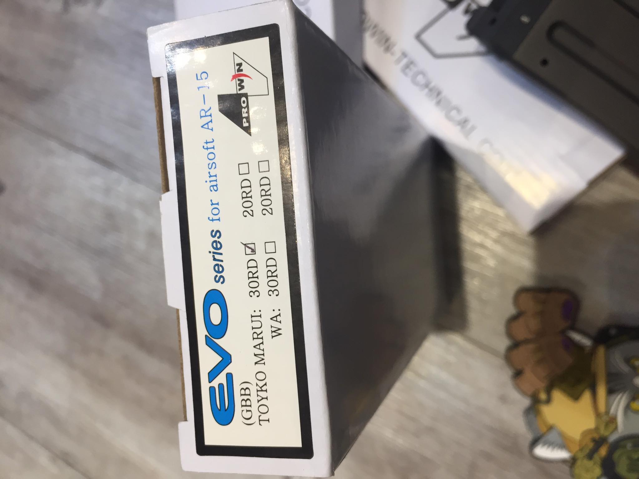 ProWin EVO Series Tokyo Marui M4 / AR MWS GBB Gas Magazine 55Rds ( 30Rd 5.56 Style Black Grey )