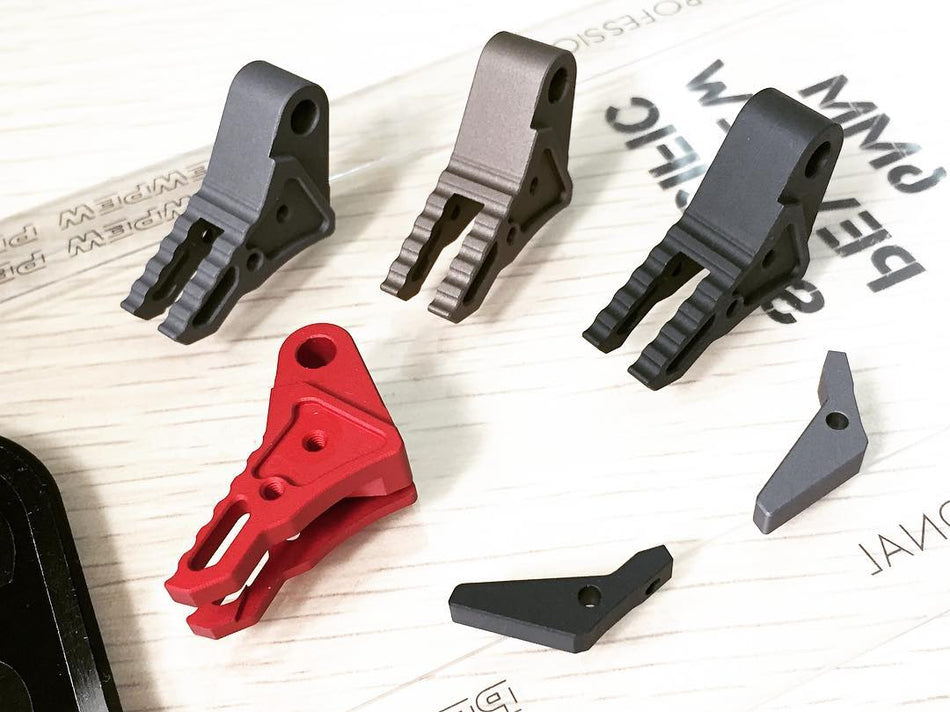 C&C Tac CNC Aluminum Trigger For Tokyo Marui G Series ( G Model ) ( V Style )-DDC ( Desert Dirt Color )