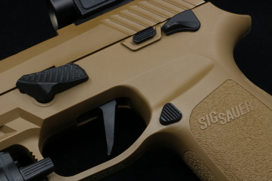 Revanchist Airsoft Flat Trigger Type B V2 For SIG AIR / VFC P320 M17 M18 GBBP ( Black )