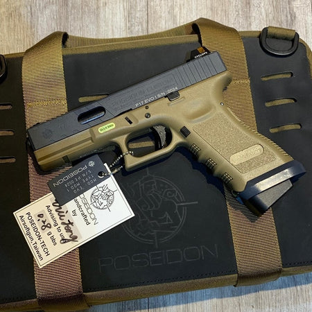 Poseidon P17 EVO MOD1 Cerakote Grey Metal Slide Airsoft GBB Pistol ( Tan Frame )