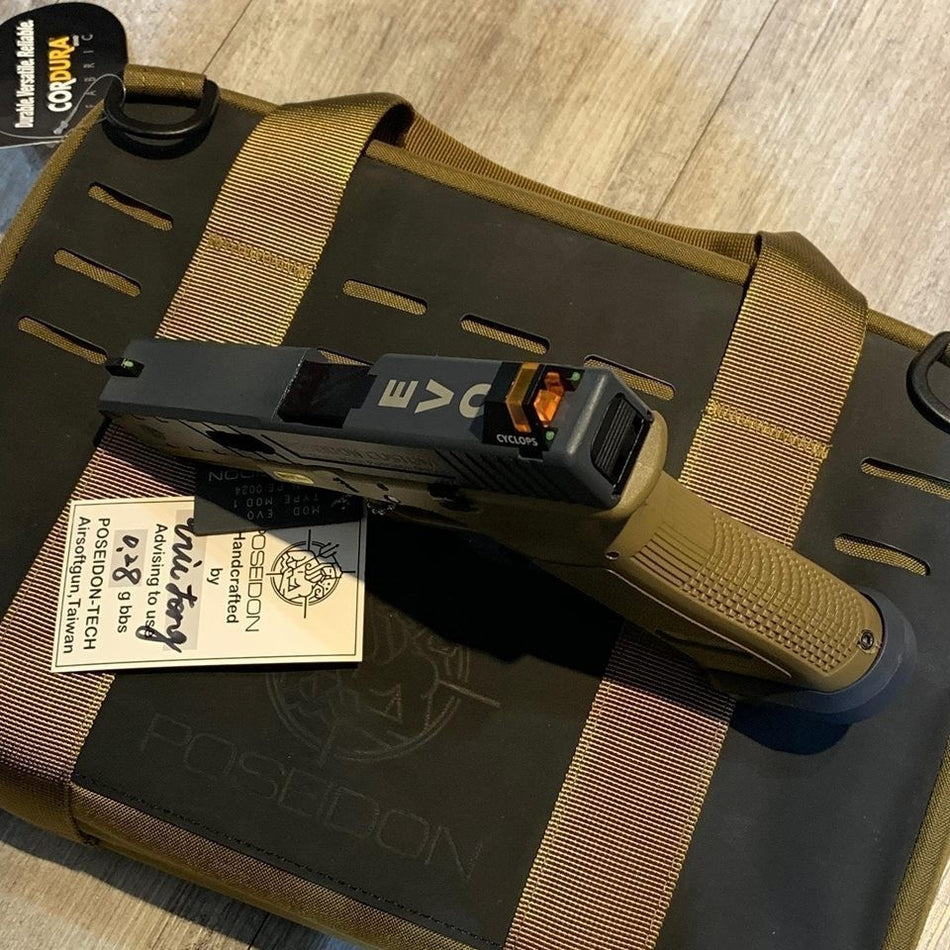 Poseidon P17 EVO MOD1 Cerakote Grey Metal Slide Airsoft GBB Pistol ( Tan Frame )