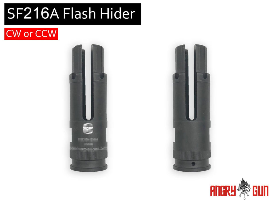 Angry Gun SF216A Style Airsoft Flash Hider 14mm-14mm Counter-Clockwise - ( 14CCW )