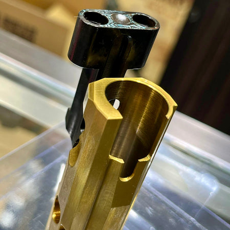 MWC CNC Steel Bolt Carrier BCG with Dust Cover For APFG MPX GBB Series ( PVD Gold )